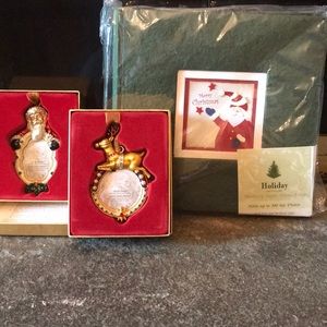 Christmas photo album and 2 picture treeornaments